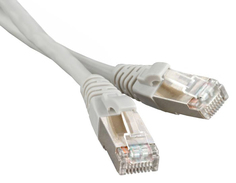 Кабель патч-корд F/UTP 6 кат. 0.5м Hyperline PC-LPM-STP-RJ45-RJ45-C6-0.5M-LSZH-GY серый, экранированный