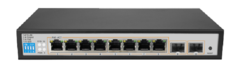 Коммутатор GIGALINK GL-SW-G105-08P 8 PoE (802.3af/at) портов 10/100/1000Мбит/с до 250 м cat.6, 2*SFP 1000Мбит/с, 120Вт