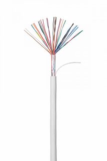 Кабель витая пара U/UTP 5 кат. 16 пар Netlan EC-UU016-5-PVC-GY-3 24AWG(0.47 мм), медь, одножильный (solid), внутренний, PVC, нг(B), серый, уп/305м