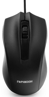 Мышь Garnizon GM-115 черная, USB, чип-Х, 800dpi, 2 кнопки+колесо/кнопка Гарнизон