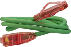 Кабель патч-корд U/UTP 5e кат. 5м. Hyperline PC-LPM-UTP-RJ45-RJ45-C5e-5M-LSZH-GN LSZH, зеленый