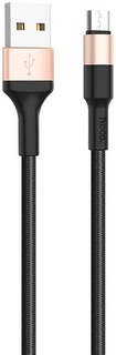 Кабель Hoco X26 6957531080213 USB 2.0, AM/microBM, черно-золотой, 1м