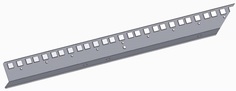 Профиль монтажный AXELENT 7100-050 X-TRAY 19, 42 U (1876 мм), оцинковано-хромированный