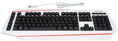 Клавиатура Delux K9500U белая, черные клавиши, USB, 104 + 6 програм.кнопок, подсветка 6938820421245