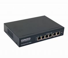 Коммутатор PoE OSNOVO SW-20600(80W) на 6 портов RJ45, 4 х FE (10/100 Base-T) с поддержкой PoE (IEEE 802.3af/at), 2 x FE (10/100 Base-T) Uplink