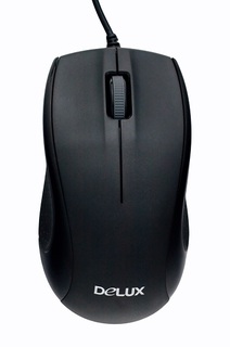 Мышь Delux DLM-375U черная, 800dpi, USB (2 кн+скролл) 6938820400592U