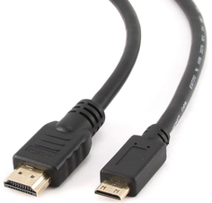 Кабель интерфейсный HDMI-miniHDMI Cablexpert CC-HDMI4C-6 1.8м, v2.0, 19M/19M, 3D, Ethernet, черный, позол.разъемы, экран, пакет
