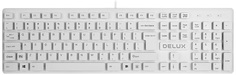 Клавиатура Delux KA150U белая, slim, USB 6938820412533