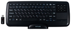 Клавиатура Wireless Delux K2880 черная, Touch, зарядка от USB 6938820410614