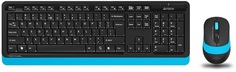 Клавиатура и мышь Wireless A4Tech FG1010 BLUE черно-синие, USB