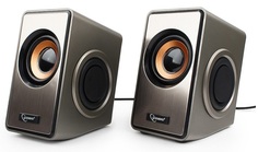 Компьютерная акустика 2.0 Gembird SPK-400 серебристая, 6 Вт, регулятор громкости, пассивные излучатели