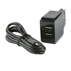 Зарядное устройство сетевое Red Line NC-2.4A УТ000013632 2 USB, 2.4A, + кабель Type-C, черный