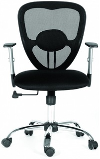 Кресло офисное Chairman 451 Chairman 6020158 черное (TW-11), ткань/сетчатый акрил, до 100 кг