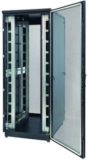 Шкаф напольный 19", 22U Eurolan 60F-22-68-34BL Racknet S3000 600 × 800, передняя дверь перфорированн