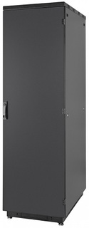 Шкаф напольный 19", 22U Eurolan 60F-22-66-30BL Racknet S3000 600 × 600, передняя дверь металлическая одностворчатая, задняя дверь металлическая одност