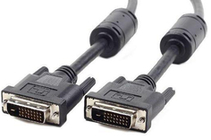 Кабель интерфейсный DVI-DVI Cablexpert CC-DVI2-BK-6 1.8м, 25M/25M, dual link, черный, экран, феррит.кольца, пакет