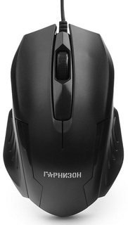 Мышь Garnizon GM-110 черная, USB, чип-Х, 800dpi, 2 кнопки+колесо/кнопка Гарнизон