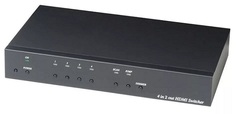 Коммутатор SC&T HS04 HDMI- сигнала (4 входа / 1 выход), стандарт HDMI 1.3A, HDCP. управление при помощи кнопок на лицевой панели, ИК-пульта ДУ, с ПК ( Sct