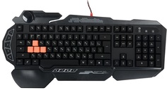 Клавиатура A4Tech B314 черная, USB, LED, подставка для запястий