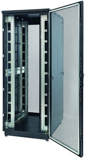 Шкаф напольный 19", 33U Eurolan 60F-33-88-34BL Racknet S3000 800 × 800, передняя дверь перфорирова