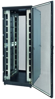 Шкаф напольный 19", 33U Eurolan 60F-33-6A-34BL Racknet S3000 600 × 1000, передняя дверь перфорированная одностворчатая, задняя дверь перфорированная о