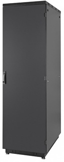 Шкаф напольный 19", 42U Eurolan 60F-42-68-30BL Racknet S3000 600 × 800, передняя дверь металлическая одностворчатая, задняя дверь металлическая одност