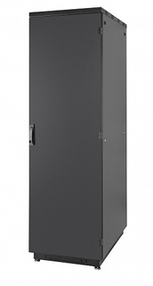 Шкаф напольный 19", 42U Eurolan 60F-42-6A-30BL Racknet S3000 600 × 1000, передняя дверь металлическая одностворчатая, задняя дверь металлическая однос