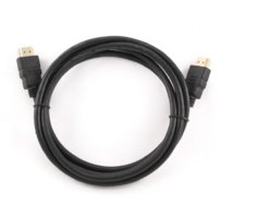 Кабель интерфейсный HDMI-HDMI Cablexpert 19M/19M 1м, v2.0, черный, позол.разъемы, экран, пакет Gembird