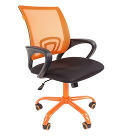 Кресло офисное Chairman 696 Chairman 7021442 CMet, оранжевое, ткань TW/сетчатый акрил, до 120 кг