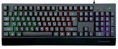 Клавиатура Garnizon GK-210G USB, черный, 104 клавиши, подсветка Rainbow, кабель 1.5м Гарнизон