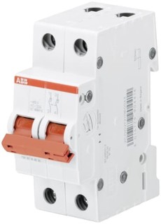 Рубильник ABB 2CDD272111R0063 SHD202 2P 63A рычаг крас.