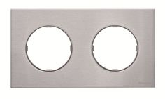 Рамка ABB 2CLA867200A4001 2-постовая, нержавеющая сталь