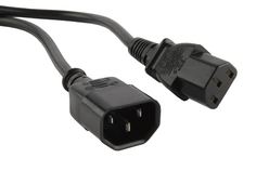 Кабель питания Hyperline PWC-IEC13-IEC14-1.8-BK C13 - C14 (3x0.75), 1.8 м