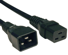Кабель питания Hyperline PWC-IEC19-IEC20-1.8-BK IEC 320 C19 - IEC 320 C20 (3x1.5), 16A, 1.8 м