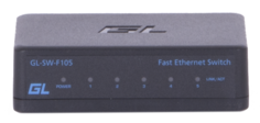 Коммутатор неуправляемый GIGALINK GL-SW-F105 5 портов 10/100 мб/с, пластиковый корпус, внешний блок