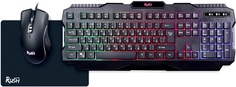 Клавиатура и мышь SmartBuy RUSH Shotgun SBC-307728G-K набор игровой +коврик, черный