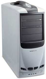 Корпус ATX Delux MG760 черный с белым, БП 450W (2хUSB2.0, Audio)