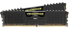 Модуль памяти DDR4 16GB (2*8GB) Corsair CMK16GX4M2B3200C16 Vengeance LPX Black PC4-25600 3200MHz CL16 1.35V XMP Радиатор RTL