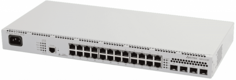 Коммутатор управляемый ELTEX MES2324P MES2324P_DC 24 порта 10/100/1000 Base-T (PoE/PoE+), 4 порта 10GBase-X (SFP+)/1000Base-X (SFP), L3, 48V DC
