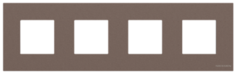 Рамка ABB 2CLA227400N3701 4-я 2+2+2+2 мод cтекло кофейное
