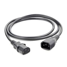 Кабель питания Power Cube ПВС-АП 3*0,75 RPC-189BLPRO1.8 C13C14-250-10-1,8, черный, 1,8 м, C13-C14, 3x0.75, 10А, с заземлением