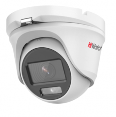 Видеокамера HiWatch DS-T203L 2Мп уличная купольная HD-TVI с LED-подсветкой до 20м и технологией ColorVu, объектив 2.8мм