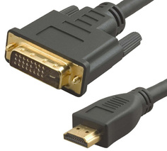 Кабель интерфейсный HDMI-DVI Cablexpert 19M/19M 10м, single link, черный, позол.разъемы, экран, пакет Gembird