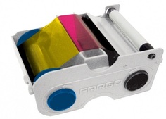 Картридж Fargo 45450 YMCKO многоразовый с лентой и чистящим валиком. Для C50. Полноцветная лента с полимерной черной панелью, прозрачным защитным слое