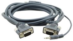 Кабель интерфейсный VGA-VGA Kramer 15M/15M 92-7301010 3м, Micro VGA и аудио C-MGMA/MGMA-10