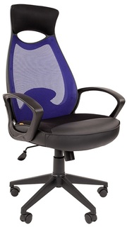 Кресло офисное Chairman 840 Black Chairman 7025295 синее (TW-05), крестовина пластик черный, до 120кг