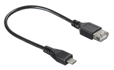 Кабель Buro OTG черный USB A(f) micro USB B (m) 0.2м