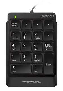Клавиатура A4Tech Fstyler FK13P числовой блок, черный USB slim для ноутбука (1359931)