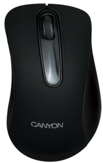 Мышь Wireless Canyon MW2 CNE-CMSW2 черный, DPI 1200, 3 кнопки, прорезиненное покрытие.