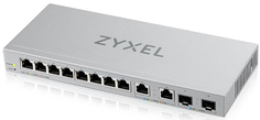Коммутатор ZYXEL XGS1250-12 8xGE, 3x1/2,5/5/10G, 1xSFP+, настольный